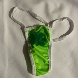 NWOT Sexy Skimpy Handmade St. Patrick’s Day Leprechaun Shamrock G-String Panty